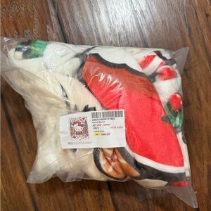 Holiday Plush Throw Blanket - Red & White Christmas Print